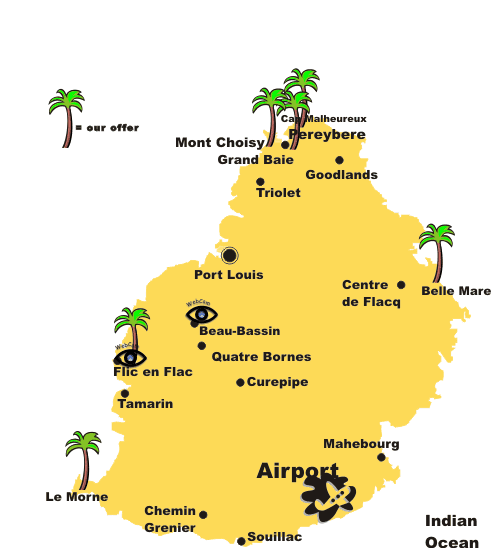 Mauritius Land-karte
