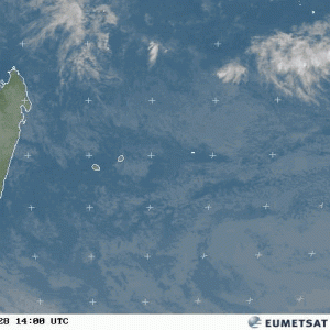 Satellite Animation die letzten 5 Stunden Mauritius