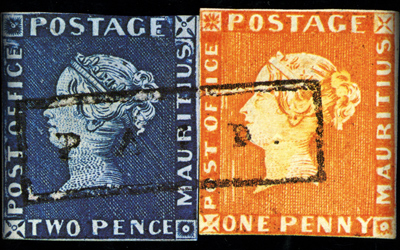 DIE BLAUE MAURITIUS - BRIEFMARKE